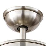 Hampton Bay Devron II 52 in. Indoor Brushed Nickel LED Ceiling Fan with Light Kit, Downrod and Reversible Blades (57333)