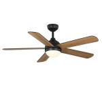 Hampton Bay Morland 52 in. Smart Indoor/Covered Outdoor Matte Black Ceiling Fan with Remote and Integrated LED