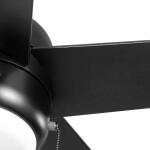 Hampton Bay Mena 44 in. LED Indoor/Outdoor Matte Black Ceiling Fan with Light Kit and Reversible Blades Included (92404)