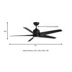 Hampton Bay Mena 54 in. White Color Changing Integrated LED Indoor/Outdoor Matte Black Ceiling Fan with Light Kit and Remote Control (99919)