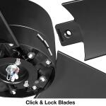 Hampton Bay Mena 54 in. White Color Changing Integrated LED Indoor/Outdoor Matte Black Ceiling Fan with Light Kit and Remote Control (99919)