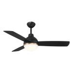 Hampton Bay Blaketon 46 in. Indoor/Covered Outdoor Matte Black Modern Ceiling Fan with Integrated LED and Remote Control (SW23096 MBK)