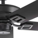 Hampton Bay Bayfield 52 in. Indoor Matte Black Dry Rated Downrod Ceiling Fan with 5 Reversible Blades (52193)