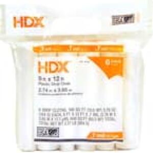 HDX 9 ft. x 12 ft. Clear Plastic Drop Cloths (6-Pack) (DCHD-07-6)
