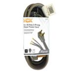 HDX 6 ft. 30 Amp 10/3 3-Prong Dryer Power Cord, Gray (627833)