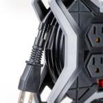 Husky 15 ft. Extension Cord Reel with 4 Outlets, Black (HKS0415CR)