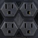 Husky 15 ft. Extension Cord Reel with 4 Outlets, Black (HKS0415CR)