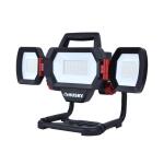Husky 10,000 Lumen Three-Head Hybrid LED Work Light with Rechargeable Battery (7903801012)
