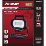 Husky 6,000 Lumen Hybrid LED Work Light with Rechargeable Battery (7903802012)
