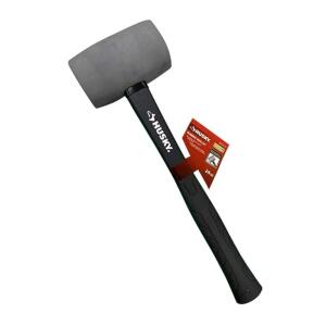 Husky 24 oz. Gray Rubber Mallet with 14 in. Fiberglass Handle (RMG-24F-HUSKY)