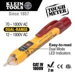 Klein Tools Digital Dual Range Non Contact Voltage Tester, 12-1000V AC (NCVT-2PR)