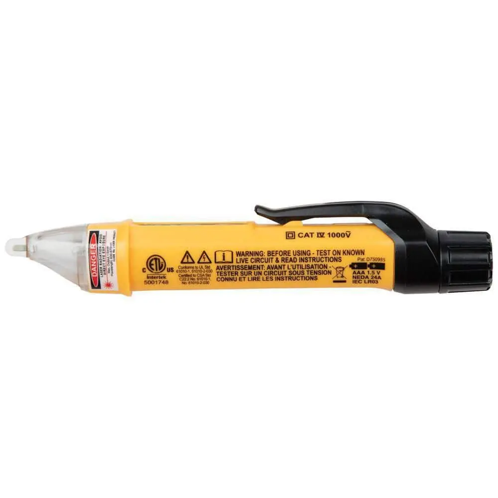 Klein Tools Dual Range Non Contact Voltage Tester with Laser Pointer 12-1000V AC (NCVT5A)