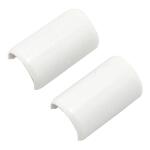 Legrand Wiremold CordMate Cord Cover Coupling, Cord Hider for Home or Office, Holds 1 Cable, White (2 Pack) - C19