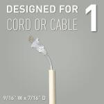 Legrand Wiremold CordMate Cord Cover Coupling, Cord Hider for Home or Office, Holds 1 Cable, Ivory (2 Pack) - C9