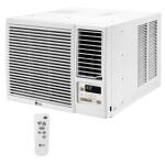 LG 7,600 BTU 115V Window Air Conditioner Cools 330 Sq. Ft. with Heater, Wi-Fi Enabled and Dehumidifier in White (LW8023HRSM)