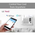 LG 7,600 BTU 115V Window Air Conditioner Cools 330 Sq. Ft. with Heater, Wi-Fi Enabled and Dehumidifier in White (LW8023HRSM)