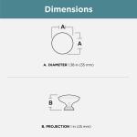 Liberty Pierce 1-3/8 in. (35 mm) Modern Polished Chrome Cabinet Knob (P36192C-PC-CP0)