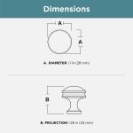 Liberty Charmaine 1-1/8 in. (28 mm) Classic Champagne Bronze Cabinet Knob (P38532C-CZ-CP0)