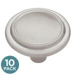 Liberty 10-Pack Top Ring 1-1/4 in. (31 mm) Classic Satin Nickel Round Cabinet Knobs (P40052-SN-U10)