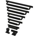 Liberty Averland 1-5/8 in. (42 mm) Modern Matte Black Cabinet T-Knob w/Backplate (P40164C-FB-CP0)