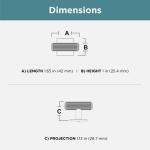 Liberty Averland 1-5/8 in. (42 mm) Modern Matte Black Cabinet T-Knob w/Backplate (P40164C-FB-CP0)