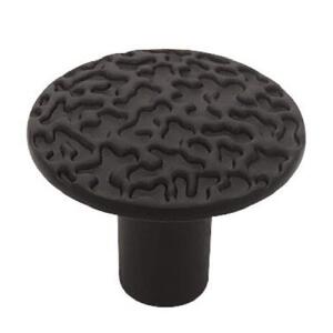 Liberty Hammercraft 1-1/8 in. (27 mm) Vintage Matte Black Round Cabinet Knob (P94500H-BL-C0)