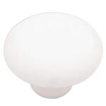 Liberty Ceramic Mushroom 1-1/2 in. (38 mm) Vintage White Round Cabinet Knob (P95715H-W-C0)