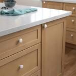 Liberty Ceramic Mushroom 1-1/2 in. (38 mm) Vintage White Round Cabinet Knob (P95715H-W-C0)