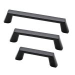 Liberty Soft Modern 3-3/4 in. (96 mm) Modern Matte Black Square Cabinet Drawer Pull (P34937C-FB-CP0)
