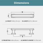 Liberty Chamfered Slim Bar 3 in. (76 mm) Champagne Bronze Cabinet Drawer Bar Pull (P48859C-CZ-C0)