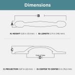 Liberty Spoon Foot 3 in. (76 mm) Classic Satin Nickel Cabinet Drawer Pull (P50121H-SN-C0)