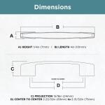 Liberty Newton Dual Mount 2-3/4 or 3 in. (70/76 mm) Modern Satin Nickel Cabinet Drawer Pull (P62000C-SN-C0)