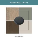 Liberty Cup Dual Mount 2-1/2 or 3 in. (64/76 mm) Classic Matte Black Cabinet Drawer Cup Pull (PN1053C-FB-CP0)