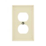 Leviton 1-Gang Light Almond Duplex Outlet/Receptacle Plastic Standard Wall Plate (1-Pack) - R56-78003-00T