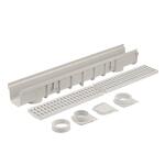 NDS Pro Series 3 in. x 40 in. Plastic Channel Drain Kit with Grate (764)