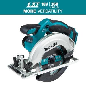 Makita 18V LXT Lithium-Ion Cordless 6-1/2 Inch Lightweight Circular Saw and General Purpose Blade (Tool Only)