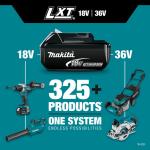 Makita(XBU02PT) 120 MPH 473 CFM 18-Volt X2 LXT (36-Volt) Lithium-Ion Brushless Cordless Leaf Blower Kit with 2 Batteries 5.0Ah and Charger