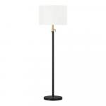 Hampton Bay 65 in. Alderston Adjustable Standard Floor Lamp in Matte Black and Antique Brass