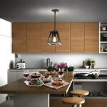 Feit Electric Katalyst 60-Watt 1-Light Matte Black Modern Adjustable CCT and 3-Light Modes Integrated LED Pendant Light (PND95CCTNLBK)