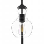 Home Decorators Collection 23.5-inch Bakerston Table Lamp in Matte Black with Clear Glass Shade