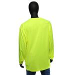 MAXIMUM SAFETY Men's Large Yellow High Visibility Polyester Long-Sleeve Safety Shirt (MX47406-LCC6)