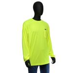 MAXIMUM SAFETY Men's Large Yellow High Visibility Polyester Long-Sleeve Safety Shirt (MX47406-LCC6)