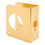 Prime-Line 1-3/4 in. x 4-1/2 in. Thick Solid Brass Lock and Door Reinforcer, 2-1/8 in. Single Bore, 2-3/4 in. Backset (U 9558)