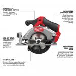 Milwaukee M12 FUEL 12V Lithium-Ion Brushless 5 3/8 Inch Cordless Circular Saw (Tool Only)