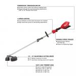 Milwaukee(Tool-Only) M18 FUEL 18V Lithium-Ion Brushless Cordless String Grass Trimmer with Attachment Capability