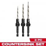 MilwaukeeWood Countersink Drill Bit Set (3-Piece) #6/#8/#10 