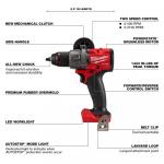 Milwaukee M18 FUEL 18V Lithium-Ion Brushless Cordless 1/2 in. Hammer Drill/Driver (Tool Only)