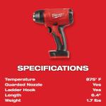 (Milwaukee M18 18V Lithium-Ion Cordless Compact Heat Gun (Tool-Only)2688-20)
