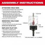 Milwaukee Quick Change Large Hole Saw Arbor W/ Pilot Drill Bit 3/8 in. 