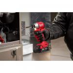 Milwaukee Cordless 1/4 in. Impact Driver Kit with Two 2.0 Ah Batteries and Charger - M18 18V Lithium-Ion Brushless